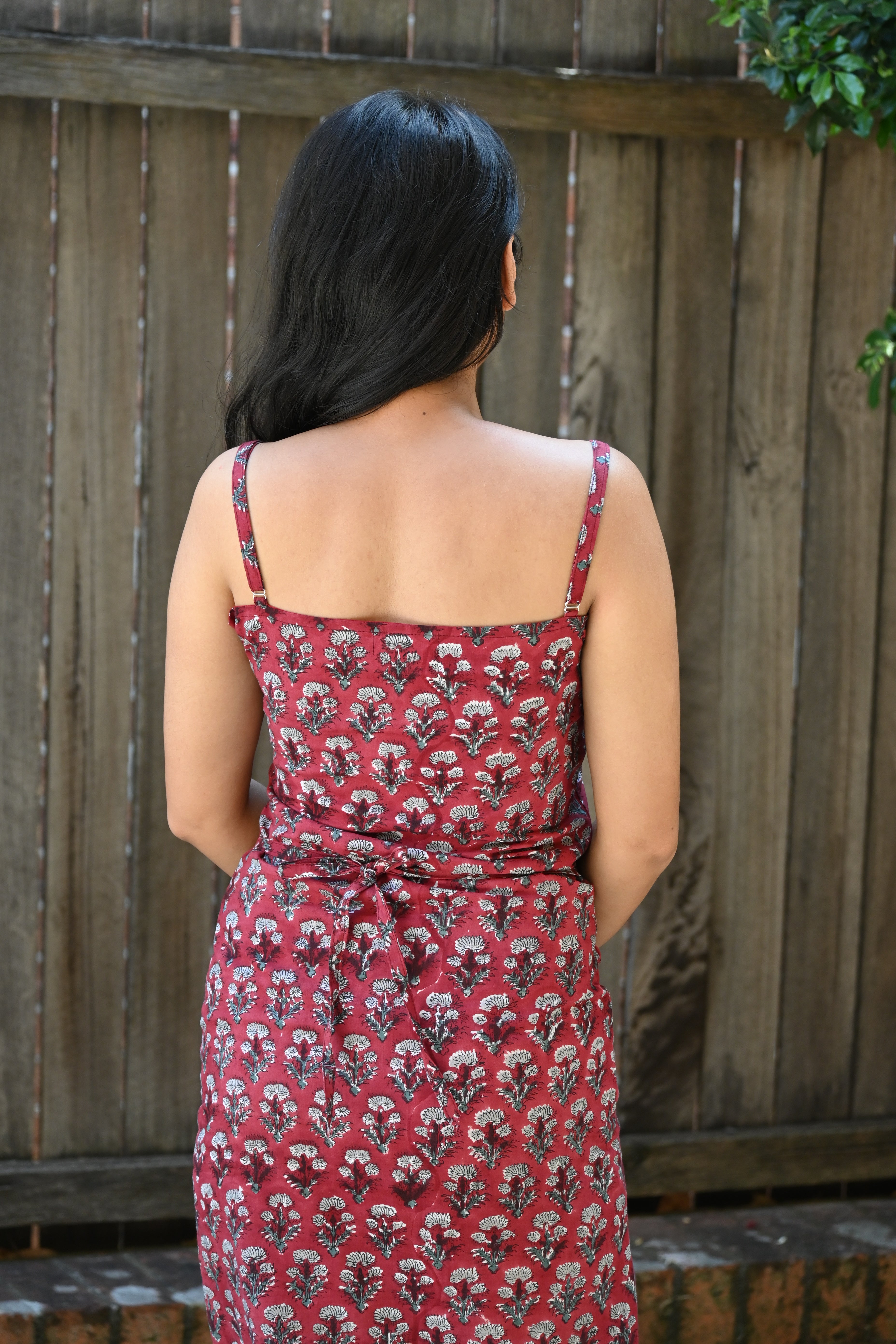 Simrik - Hand block printed maxi cotton dress